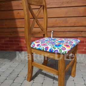krzesło strukturyzowane + tapicerka folk 